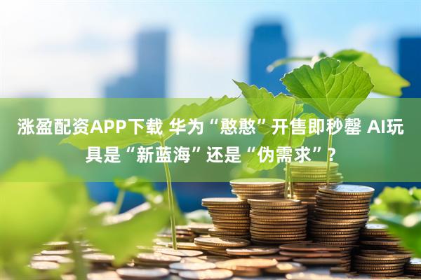 涨盈配资APP下载 华为“憨憨”开售即秒罄 AI玩具是“新蓝海”还是“伪需求”？