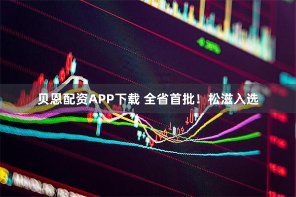 贝恩配资APP下载 全省首批！松滋入选